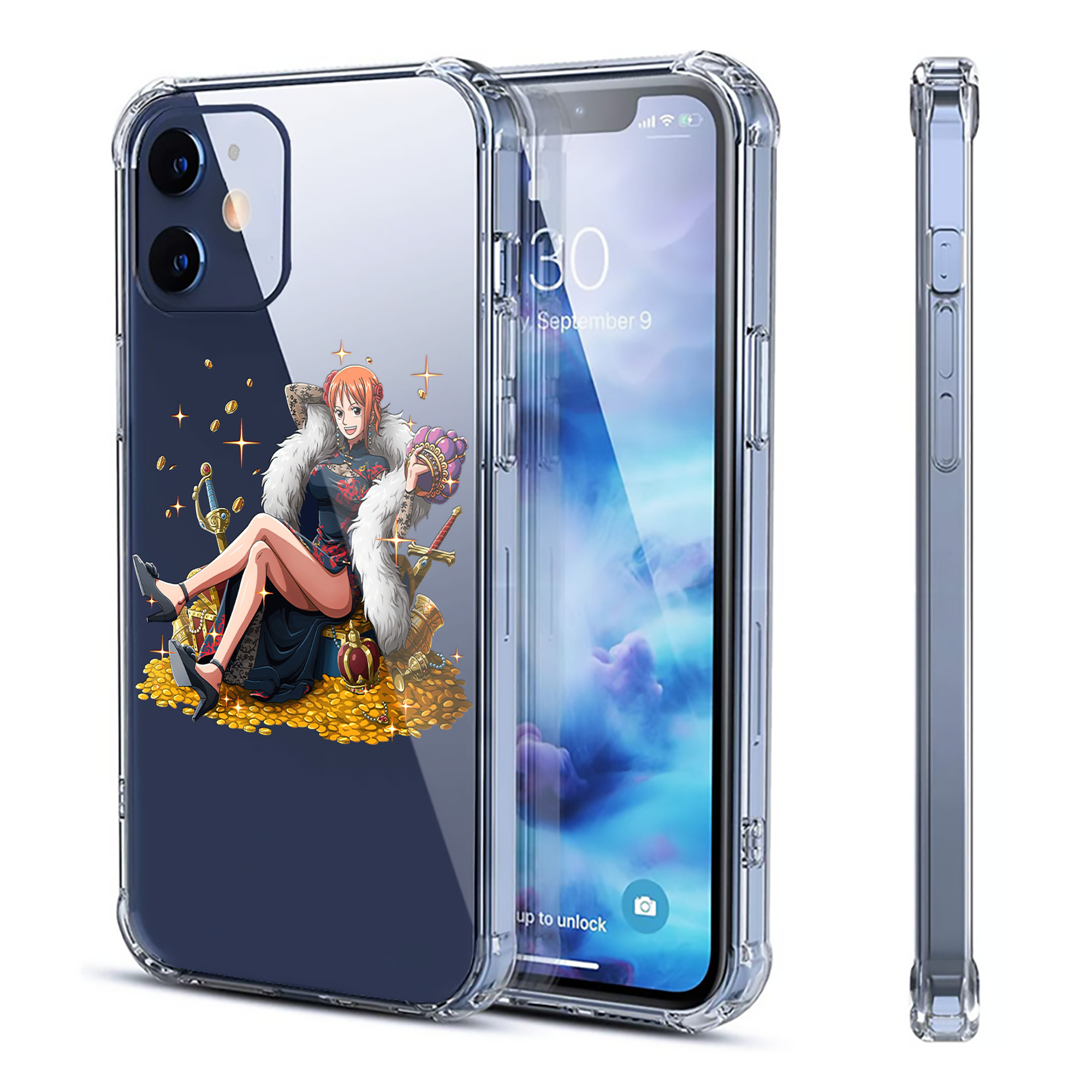 （画像用） ワンピース ナミ ONE PIECE Nami 【iPhone 12シリーズ対応】透明スマホケース（クリアソフトケース）